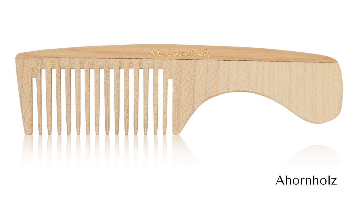 Bartkamm mit Griff - grobe Zahnung