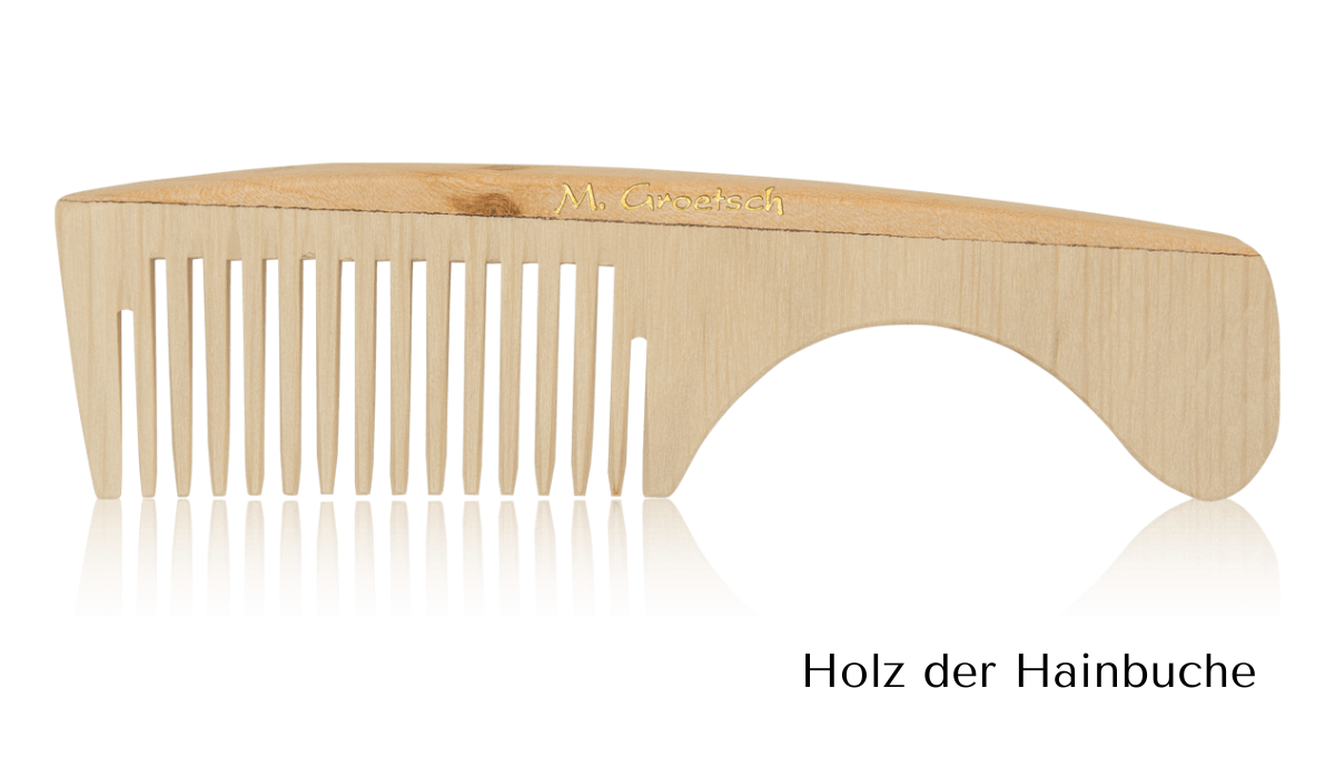 Bartkamm mit Griff - grobe Zahnung
