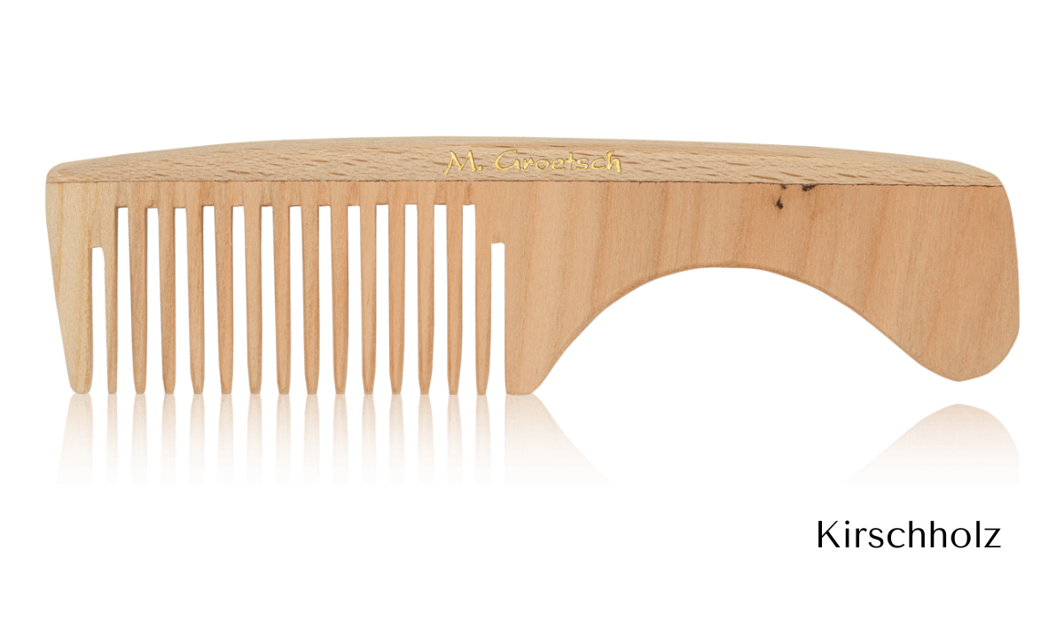 Bartkamm mit Griff - grobe Zahnung