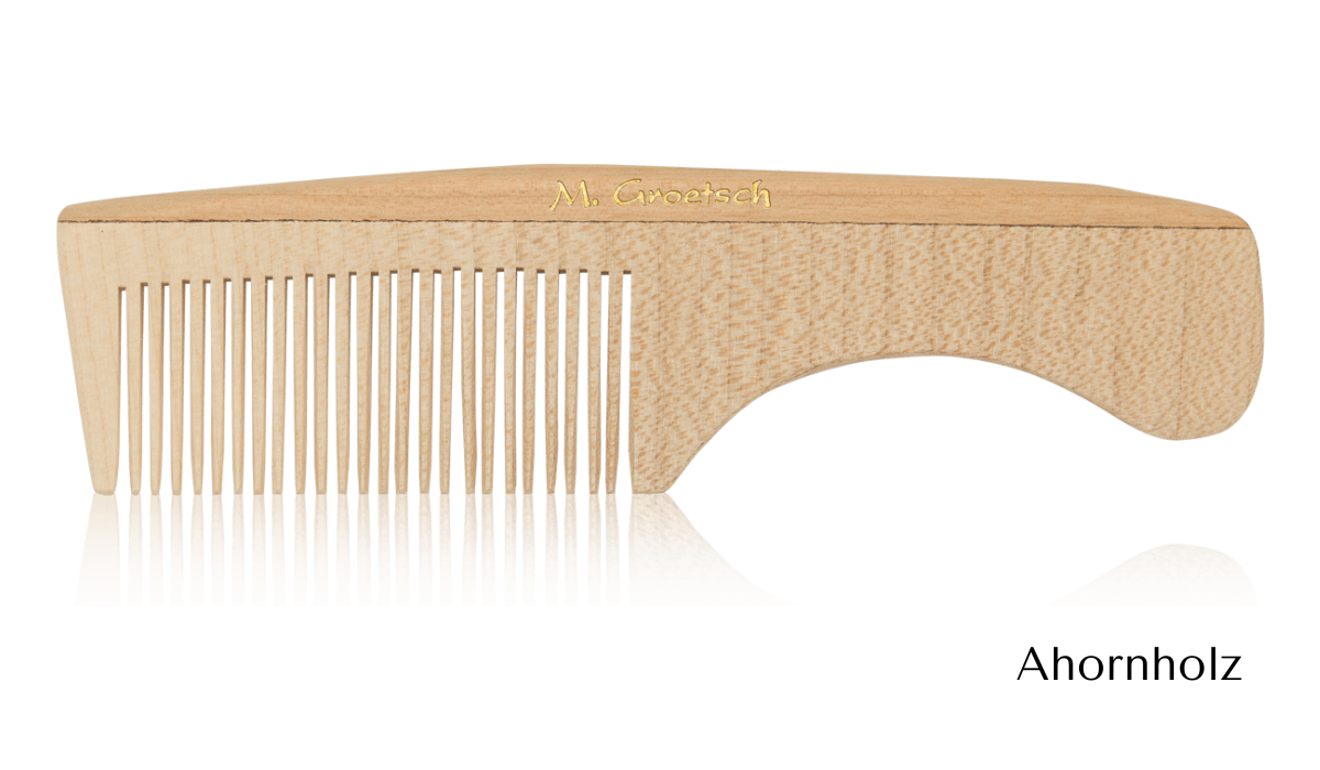 Bartkamm mit Griff - feine Zahnung