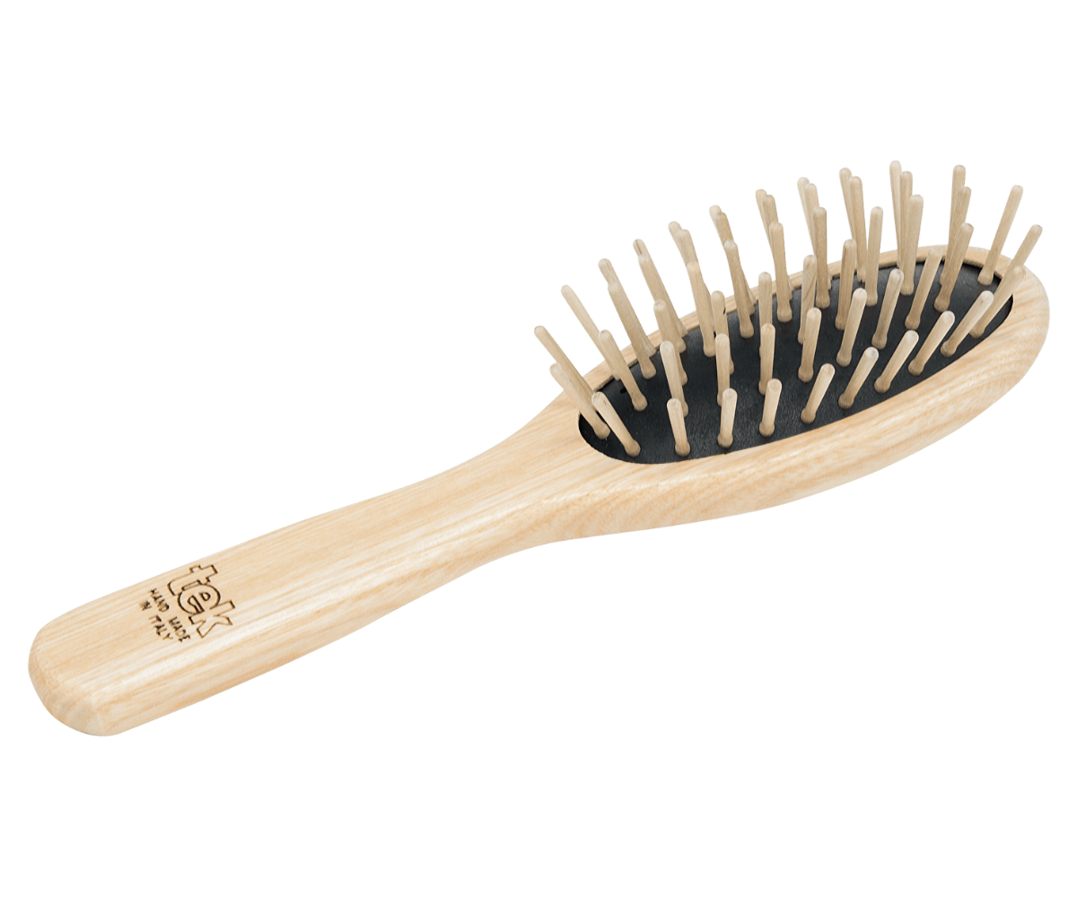 Holzbürste Esche 6-reihig oval