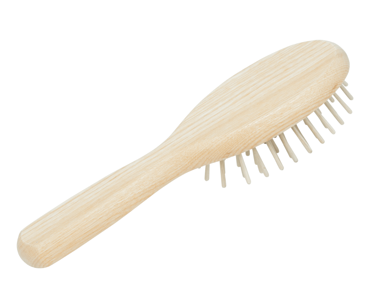 Holzbürste Esche 6-reihig oval