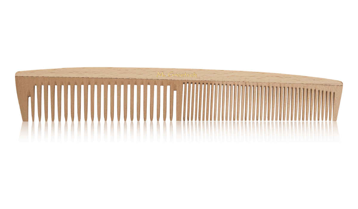 Haarschneidekamm aus dem Holz der Elsbeere grob fein 18cm lang