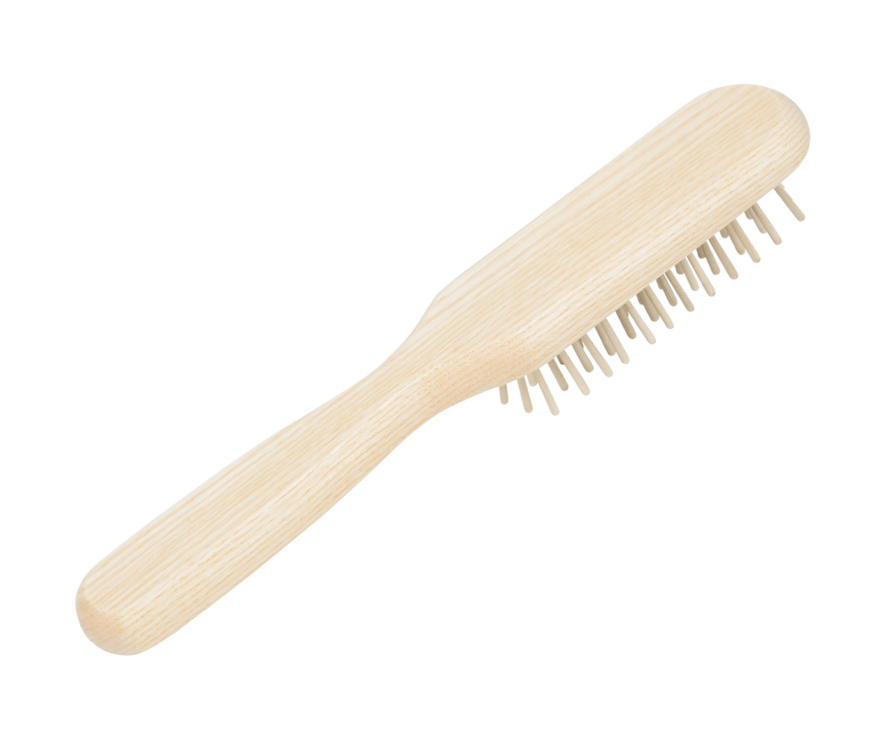 
                  
                    Haarbürste aus Eschenholz mit Holzstiften aus Ahorn, gerade Form, 21,5 cm lang und 4cm breit, Holzbürste  für jedes Haar
                  
                
