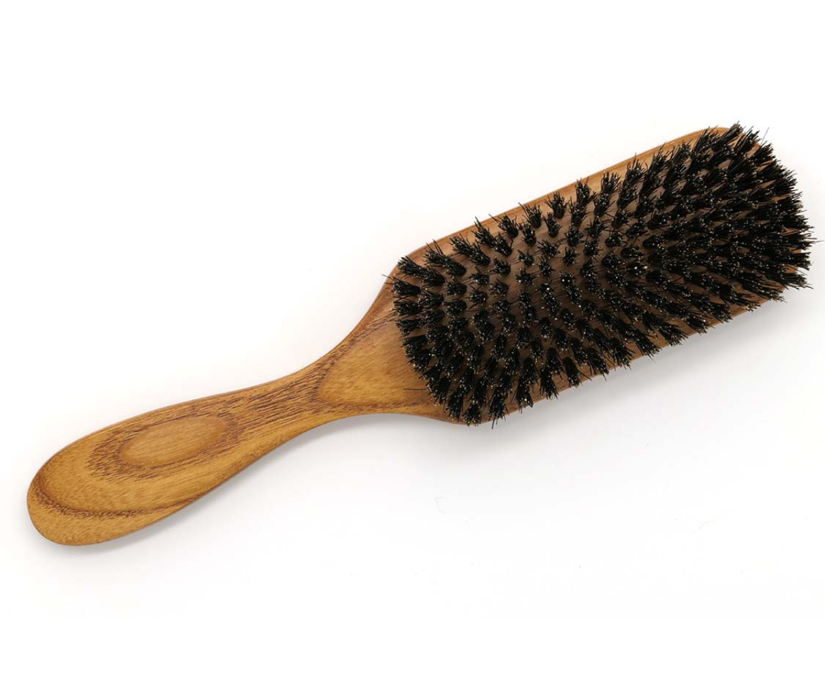 Haarbürste 100 reine Borste mittelhart Kamm Manufaktur Groetsch