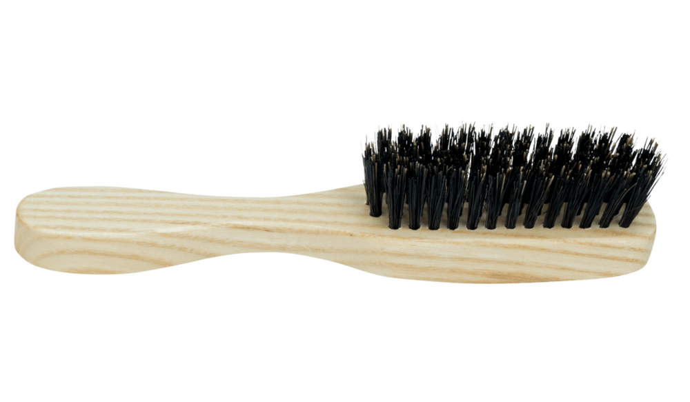 
                  
                    Bartbürste aus Eschenholz, hell, 4-reihig, 100% reine Wildschweinborste, ideal für die Bartpflege
                  
                