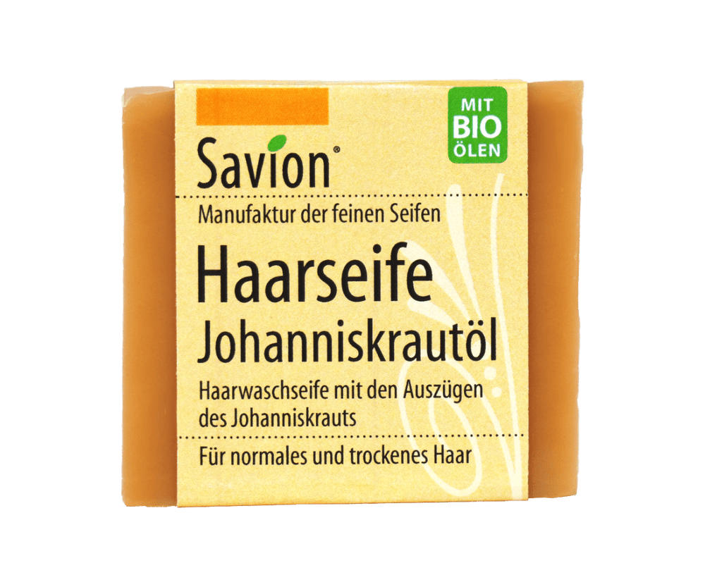 Hair soap with St. John's wort oil
